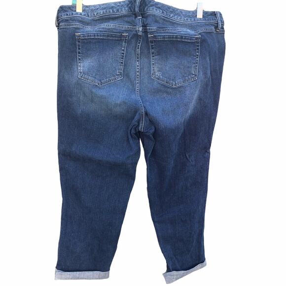 Torrid Boyfriend jeans distressed raw hem crop size 22 - Picture 2 of 12